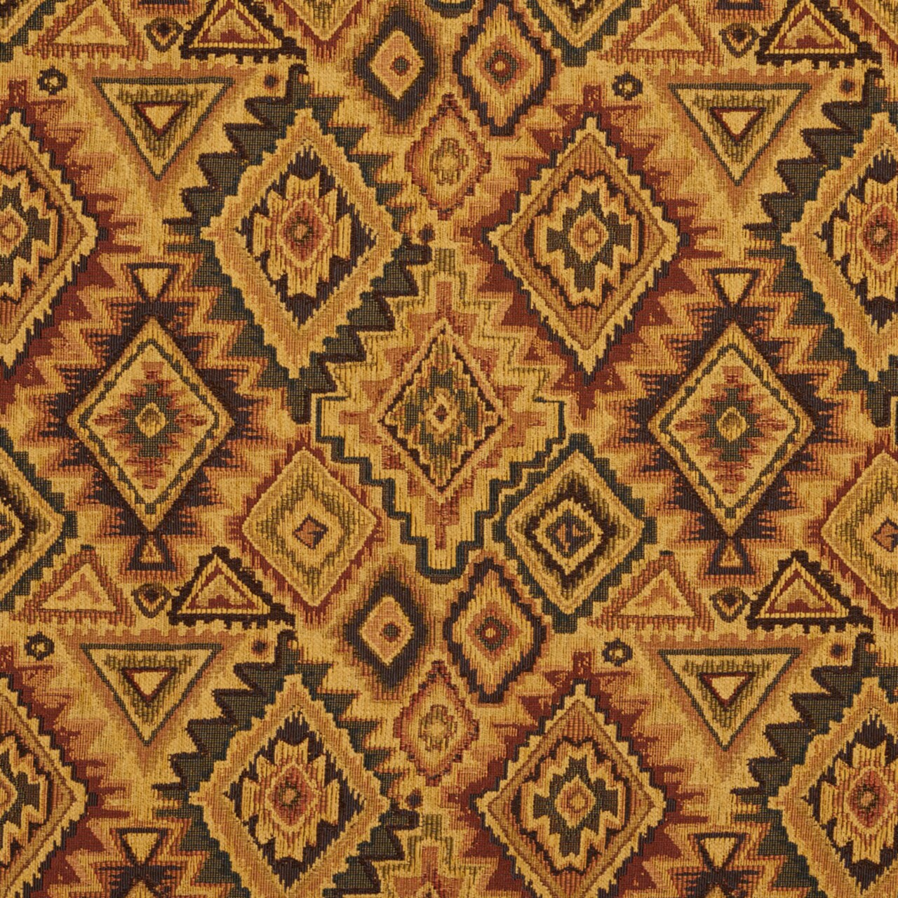 Aztec - Gold & Yellow,Green,Orange & Rust Abstract & Geometric,Global,Southwestern Upholstery Fabric 54 Inches"